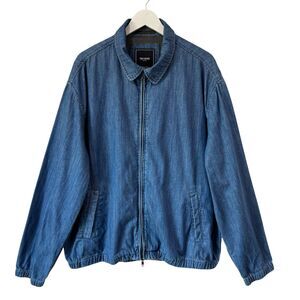 Todd Snyder Easy Going Release Denim Club Jacket Men’s XXL Zipper Bomber Blue